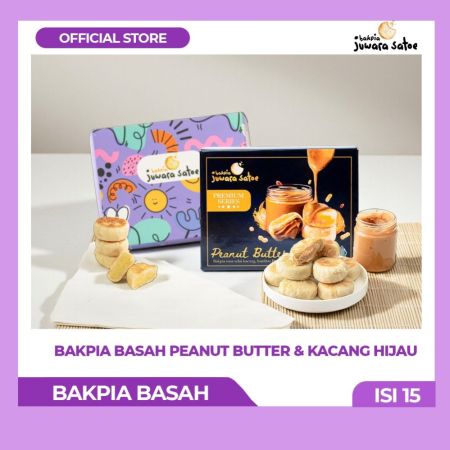 [2 BOX] Paket Combo Bakpia basah New, Peanut Butter & Kacang Hijau